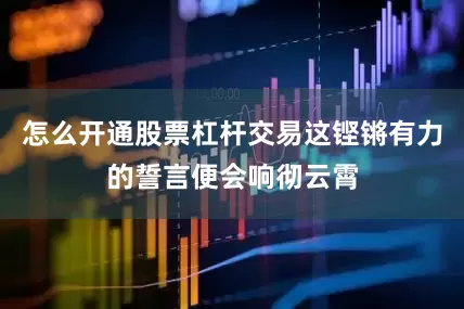 怎么开通股票杠杆交易这铿锵有力的誓言便会响彻云霄