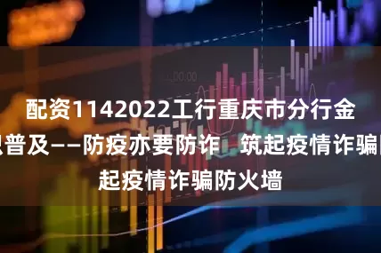 配资1142022工行重庆市分行金融知识普及——防疫亦要防诈   筑起疫情诈骗防火墙