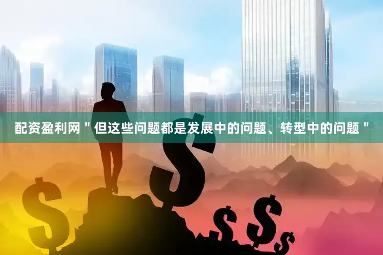 配资盈利网＂但这些问题都是发展中的问题、转型中的问题＂